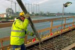 Storten beton rivierpijler Noord